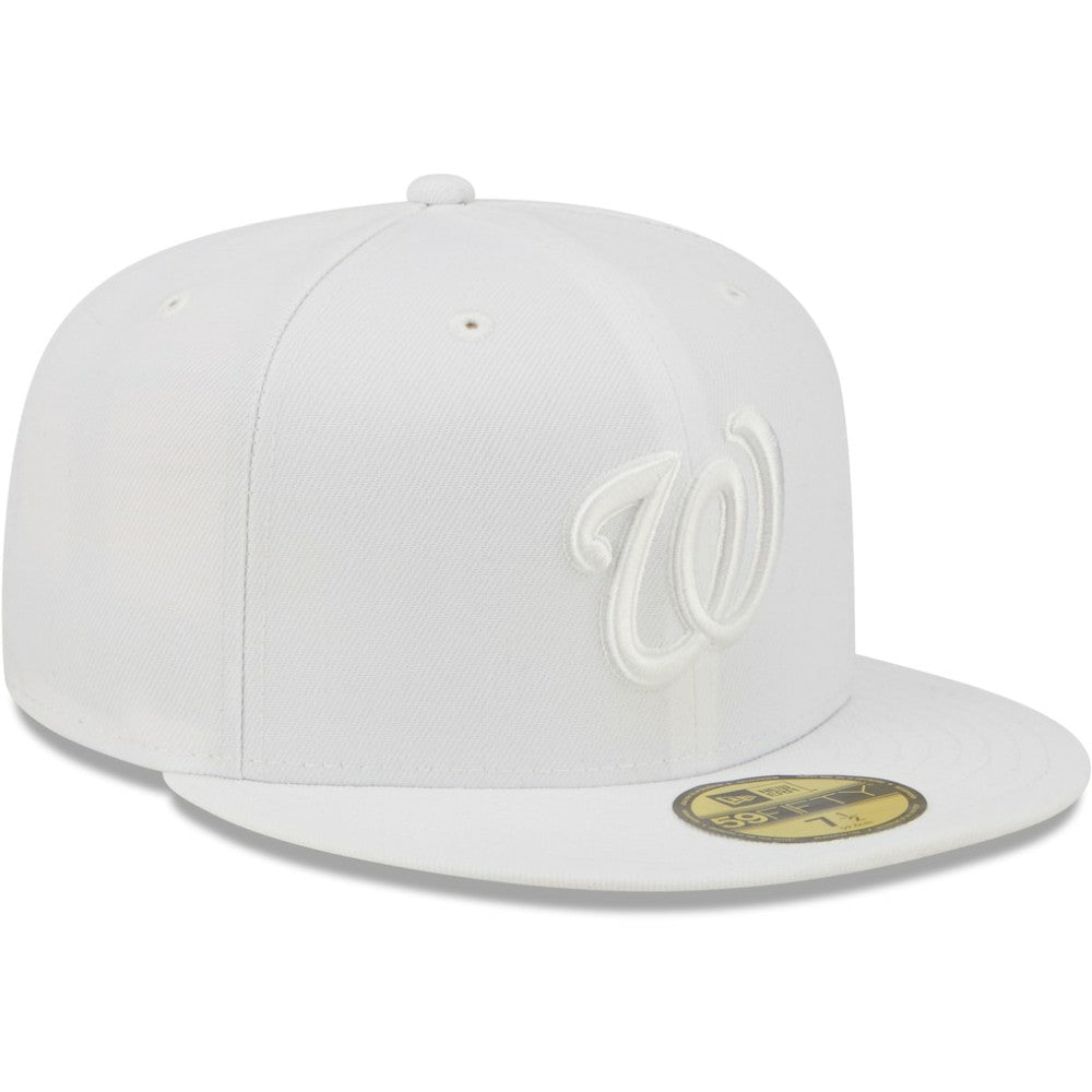 Washington Nationals White on White 59FIFTY Fitted Hat
