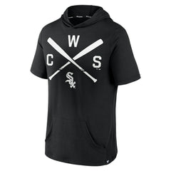 Chicago White Sox Iconic Rebel Short Sleeve Hooded Top Black