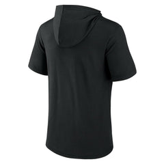 Chicago White Sox Iconic Rebel Short Sleeve Hooded Top Black