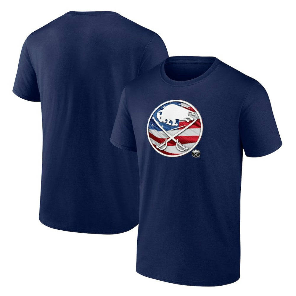 Buffalo Sabres Banner Wave Logo T-Shirt - Navy T-shirts