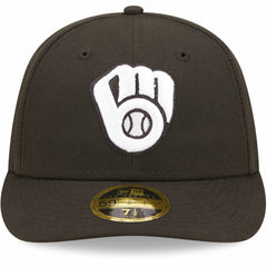 Milwaukee Brewers Black & White Low Profile 59FIFTY Fitted Hat