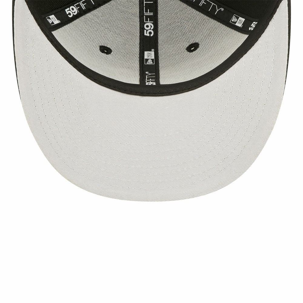 Miami Marlins Black & White Low Profile 59FIFTY Fitted Hat