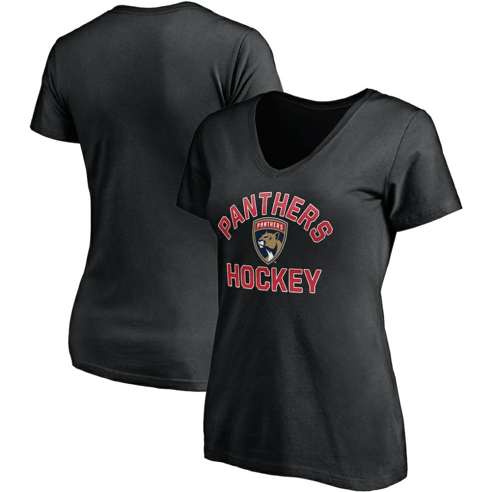 Florida Panthers Fanatics Women' s Overtime V-Neck T-Shirt - Black T-shirts