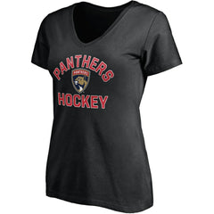 Florida Panthers Fanatics Women' s Overtime V-Neck T-Shirt - Black T-shirts