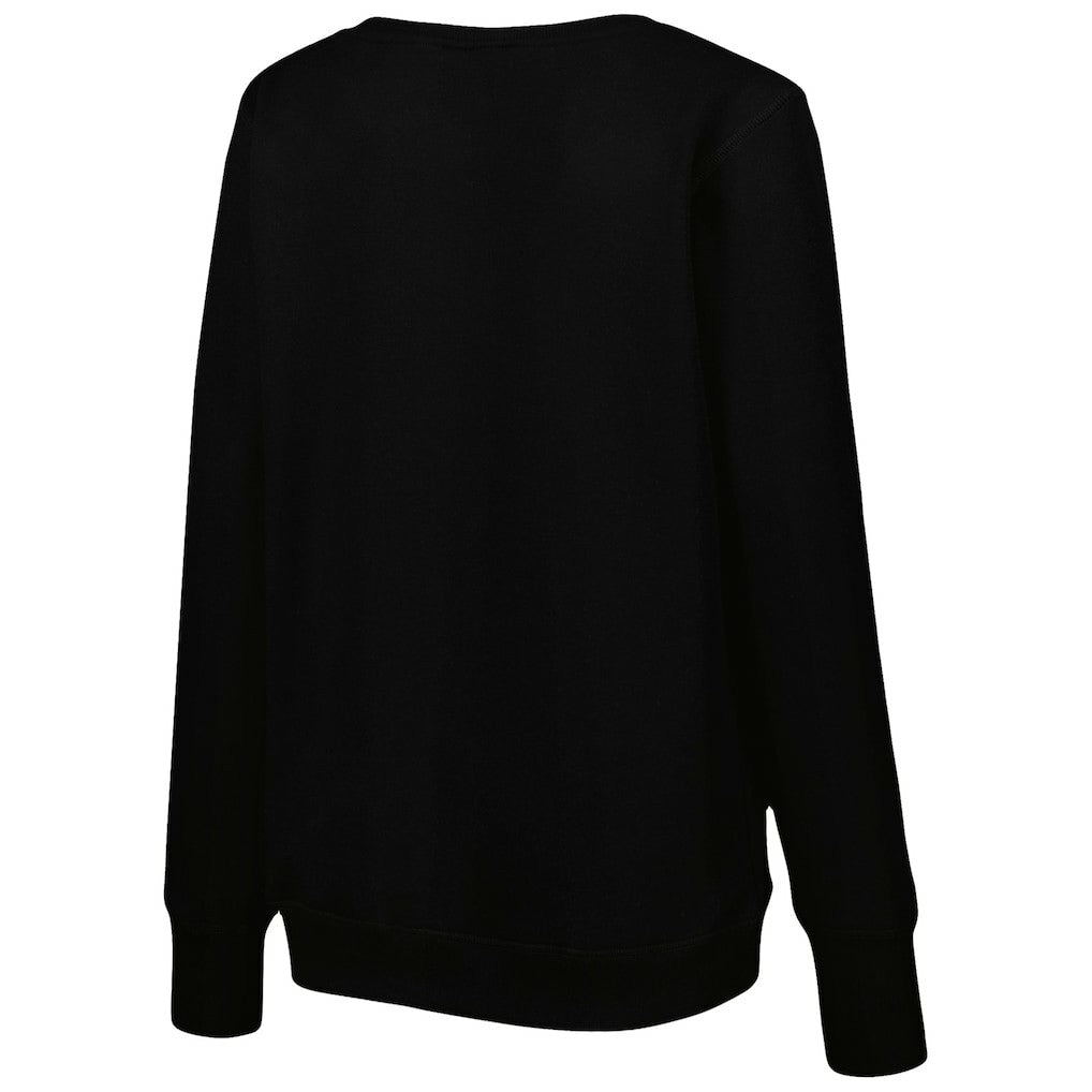 Washington Commanders Cuce Women's Sequin Logo V-Neck Pullover Sweatshirt - Black sale