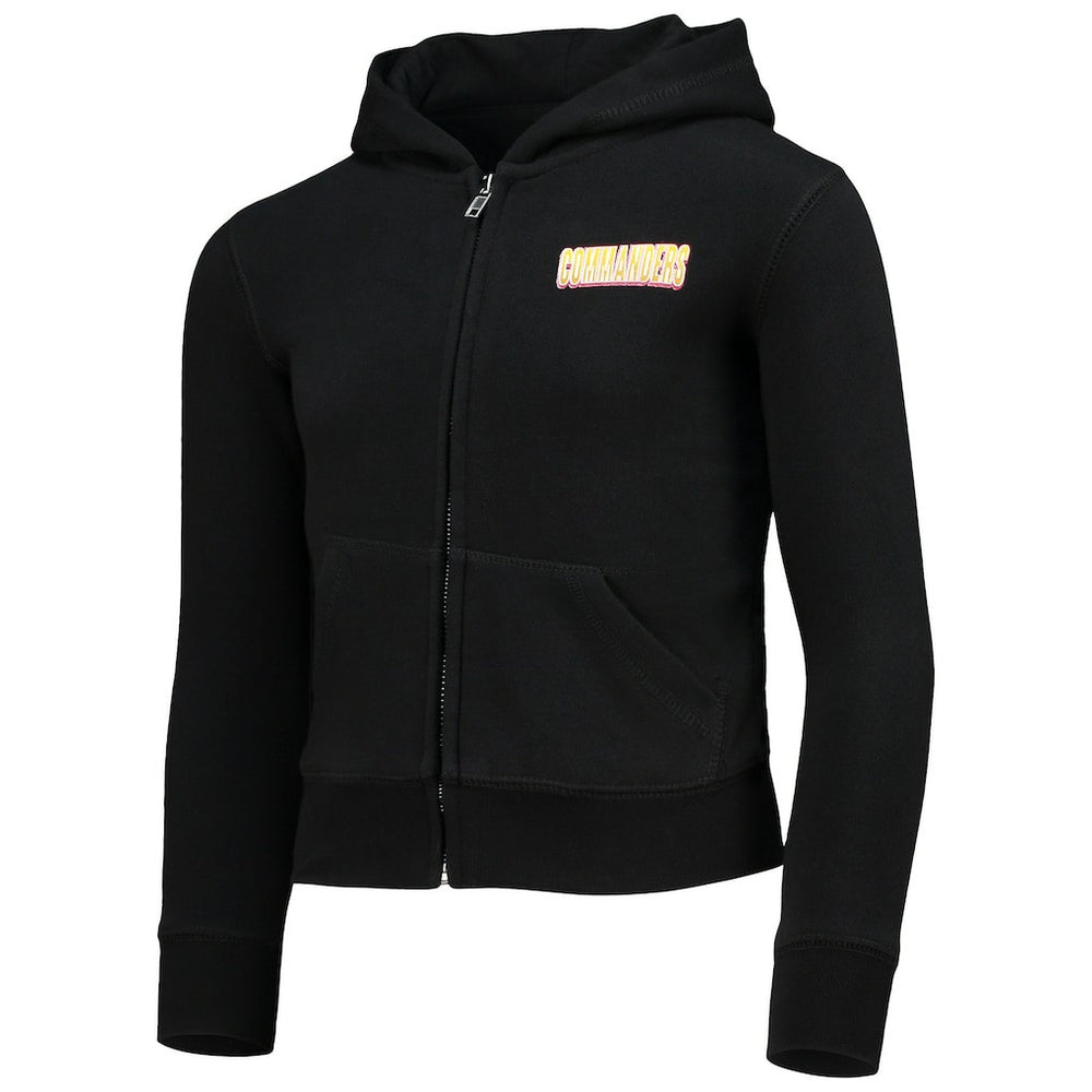 Washington Commanders New Era Girls Youth Full-Zip Hoodie - Black sale