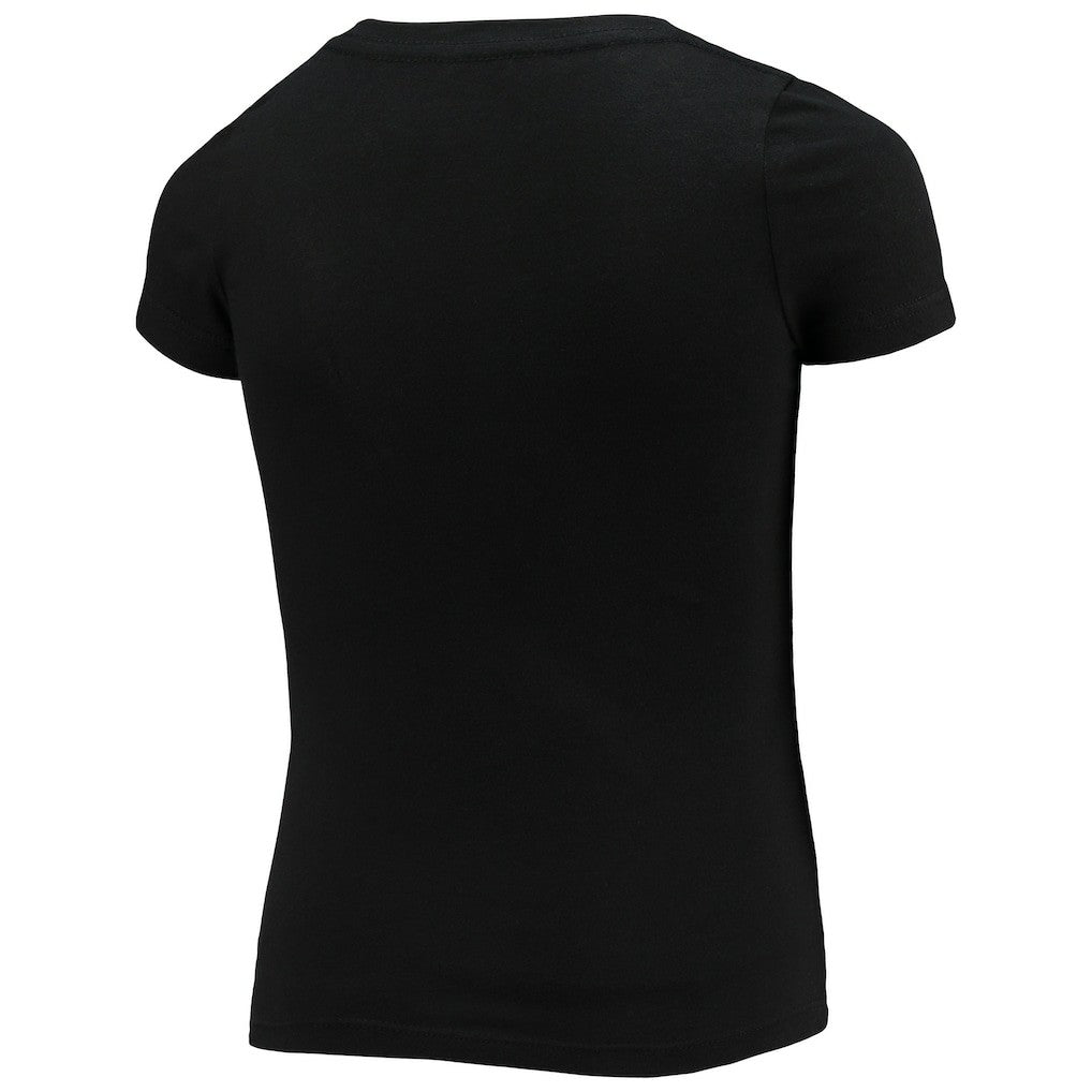 Washington Commanders New Era Girls Youth V-Neck T-Shirt - Black sale