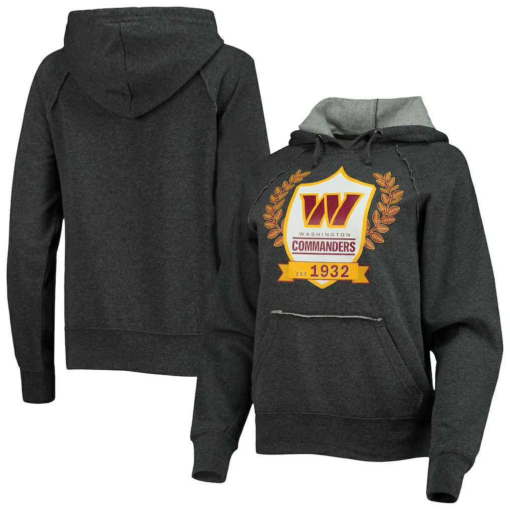 Washington Commanders New Era Women's Raglan Pullover Hoodie - Heathered Charcoal online