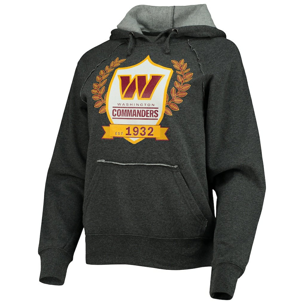 Washington Commanders New Era Women's Raglan Pullover Hoodie - Heathered Charcoal online