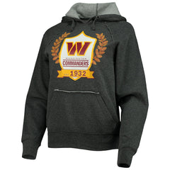 Washington Commanders New Era Women's Raglan Pullover Hoodie - Heathered Charcoal online