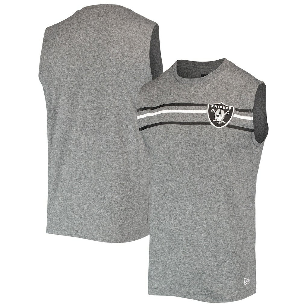 Las Vegas Raiders New Era Brushed Sleeveless Tank Top - Heathered Gray online