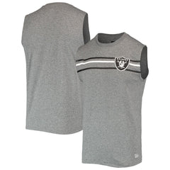 Las Vegas Raiders New Era Brushed Sleeveless Tank Top - Heathered Gray online