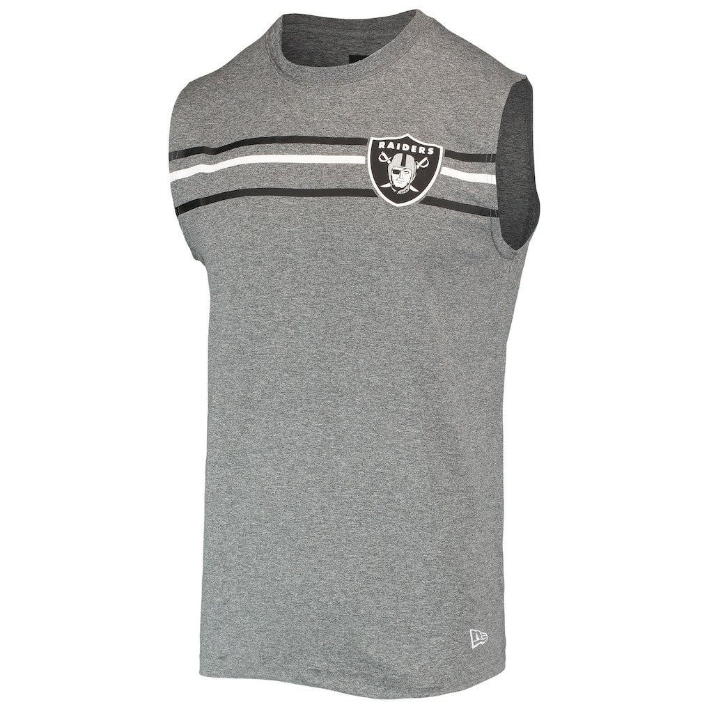 Las Vegas Raiders New Era Brushed Sleeveless Tank Top - Heathered Gray online