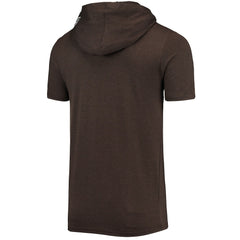 Cleveland Browns New Era Team Brushed Hoodie T-Shirt - Heathered Brown sale