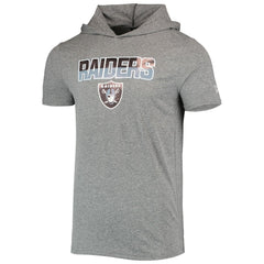 Las Vegas Raiders New Era Team Brushed Hoodie T-Shirt - Heathered Gray online