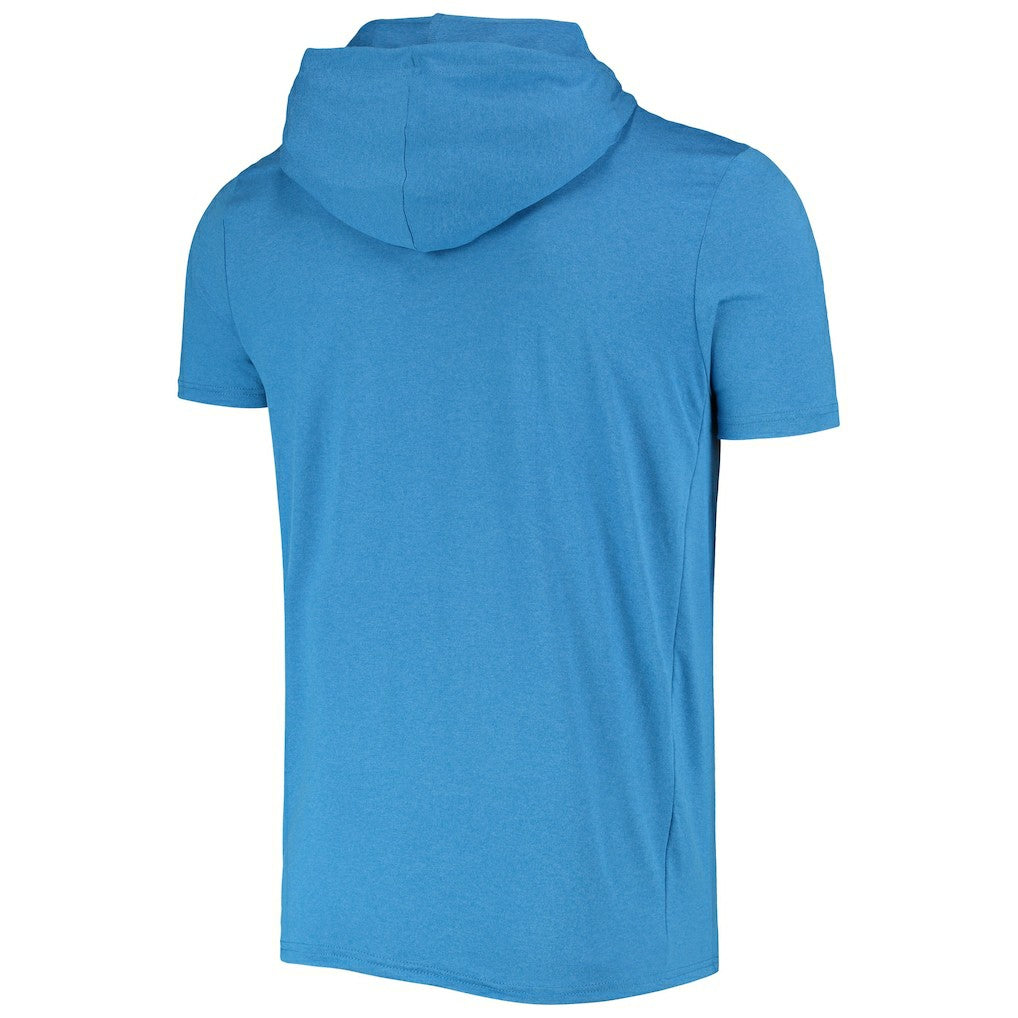 Los Angeles Rams New Era Team Brushed Hoodie T-Shirt - Heathered Blue on sale