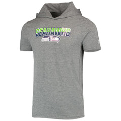 Seattle Seahawks New Era Team Brushed Hoodie T-Shirt - Heathered Gray for sale