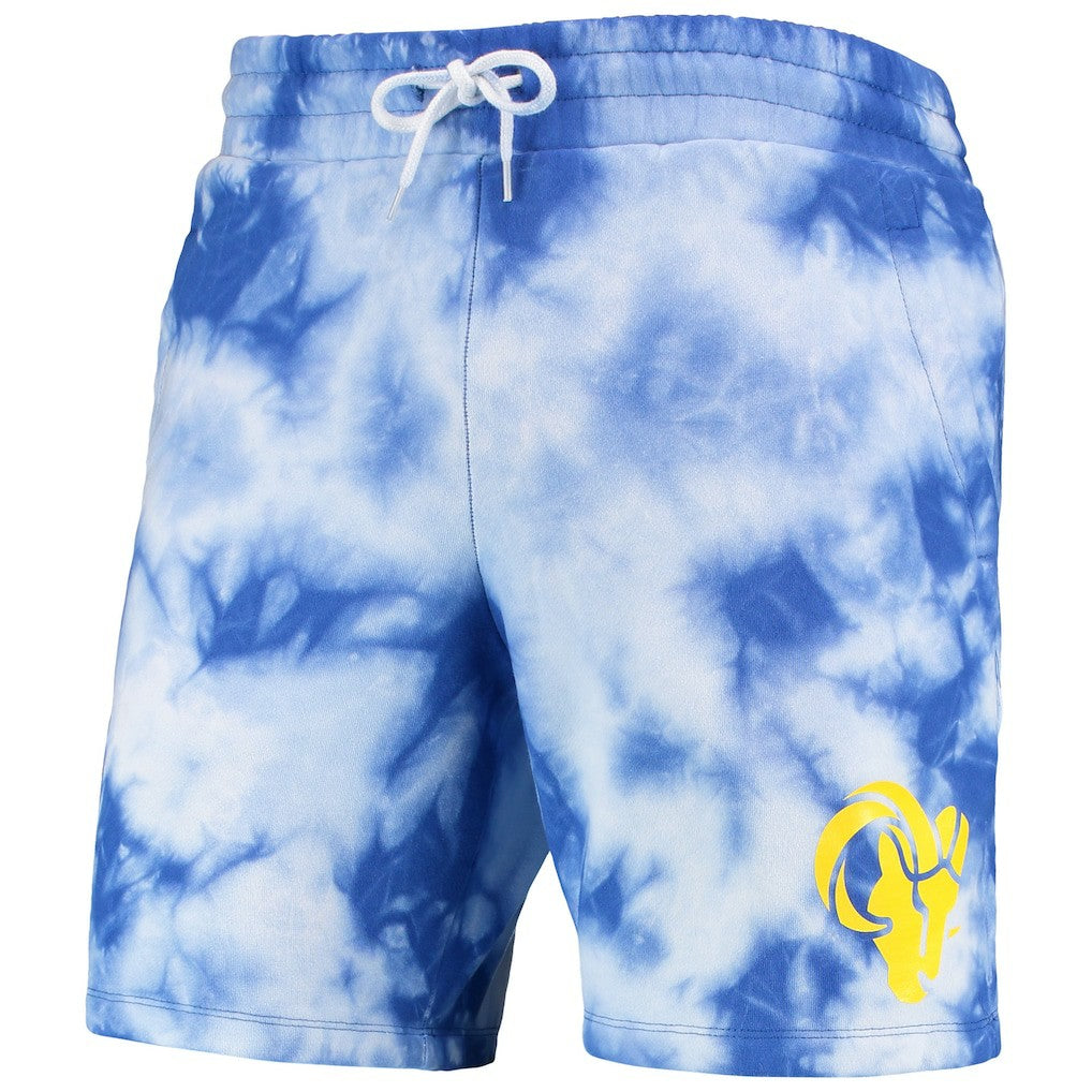 Los Angeles Rams New Era Tie-Dye Shorts - Royal on sale
