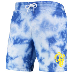 Los Angeles Rams New Era Tie-Dye Shorts - Royal on sale