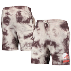 Cleveland Browns New Era Tie-Dye Shorts - Brown on sale