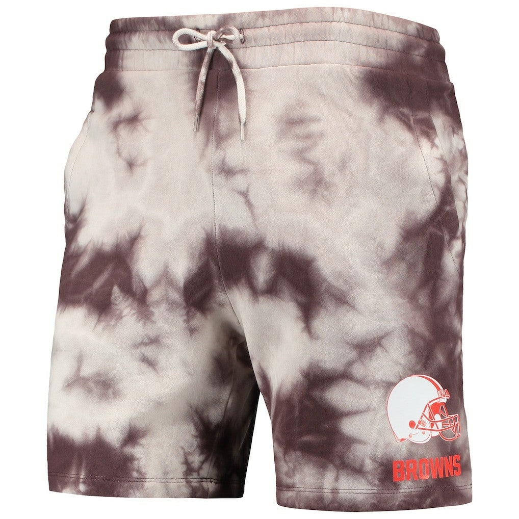 Cleveland Browns New Era Tie-Dye Shorts - Brown on sale