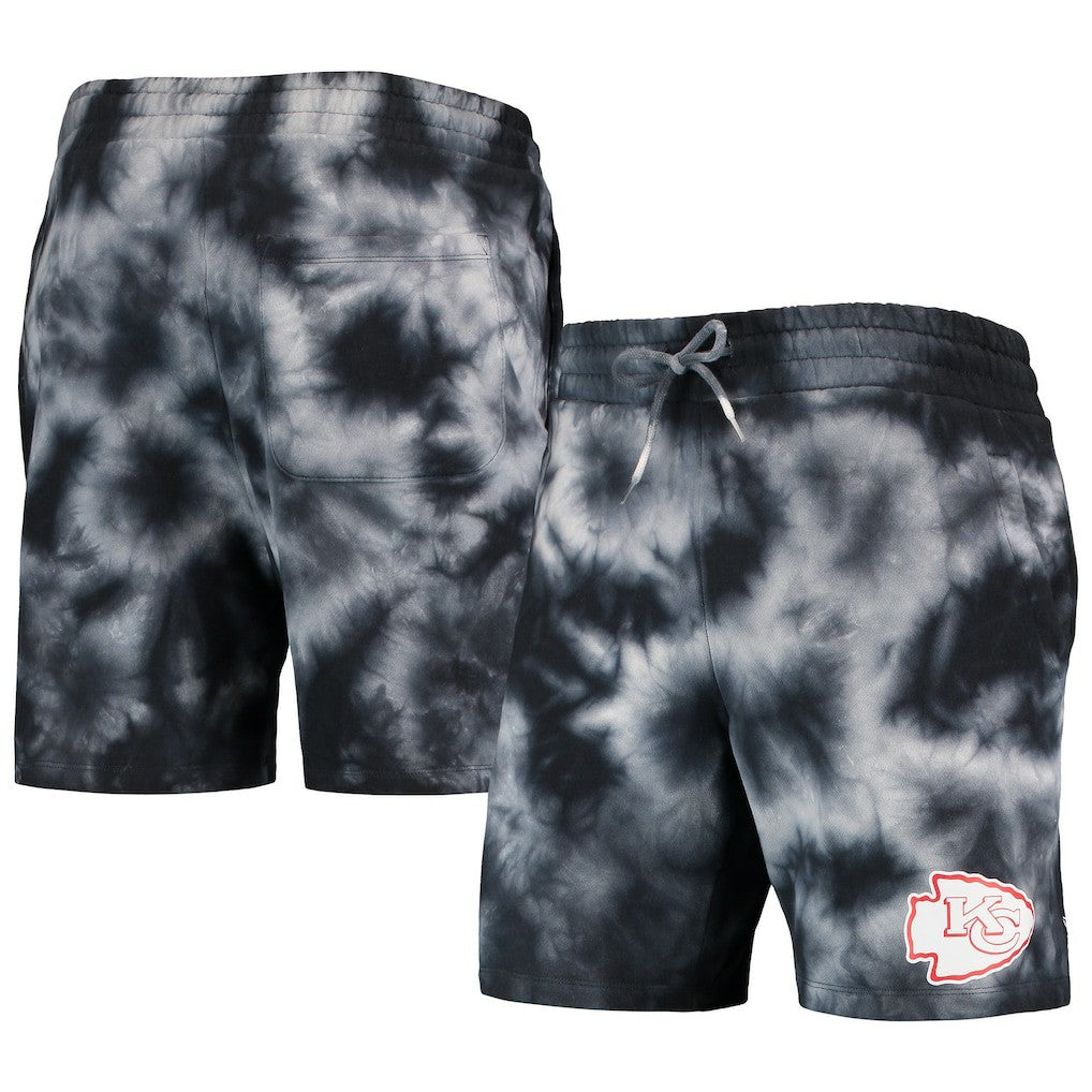 Kansas City Chiefs New Era Tie-Dye Shorts - Black sale