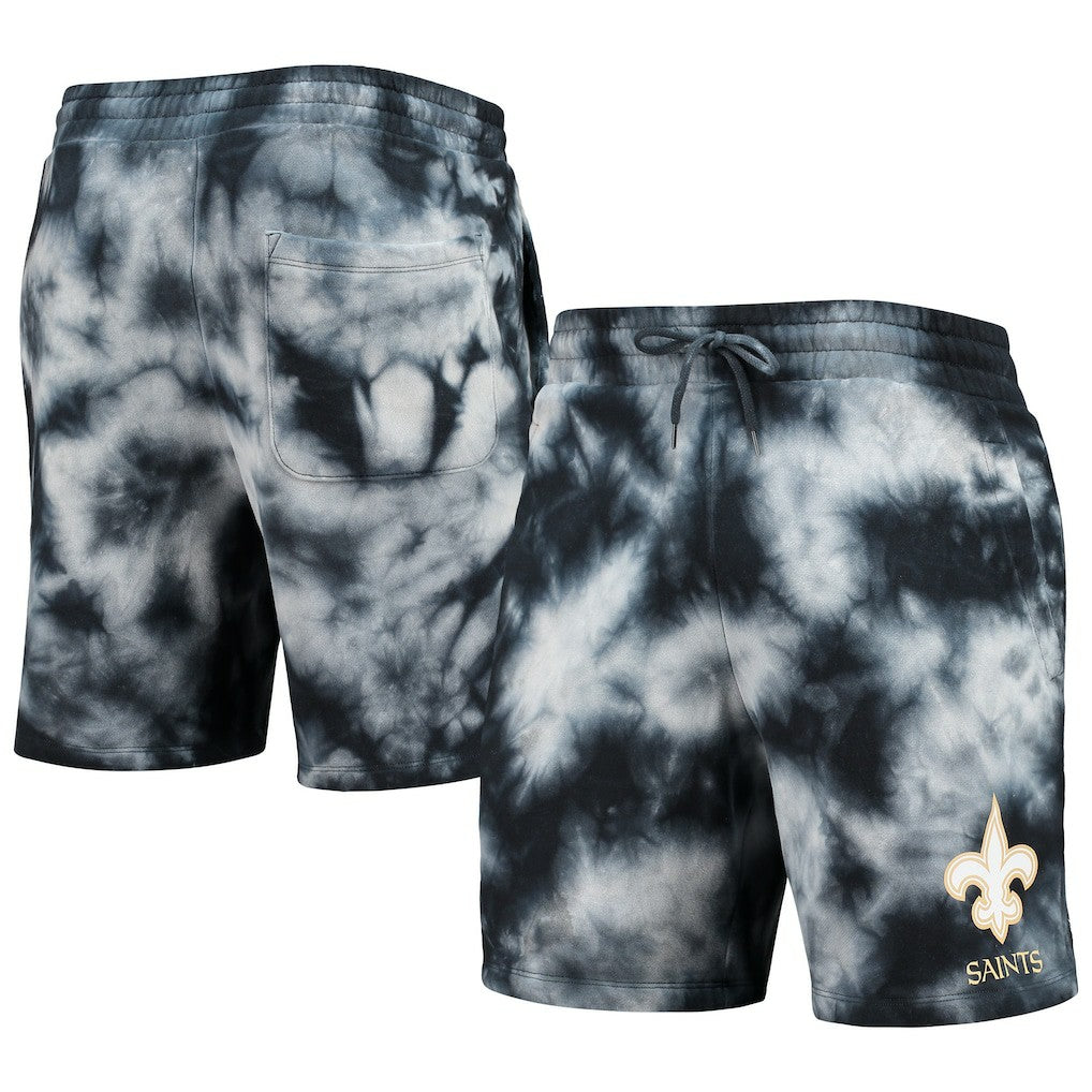 New Orleans Saints New Era Tie-Dye Shorts - Black for sale