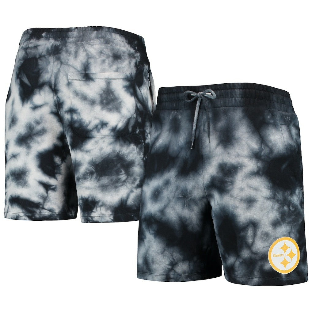 Pittsburgh Steelers New Era Tie-Dye Shorts - Black discount