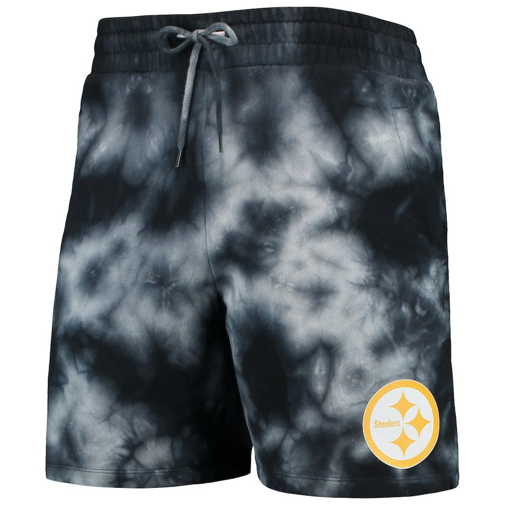 Pittsburgh Steelers New Era Tie-Dye Shorts - Black discount