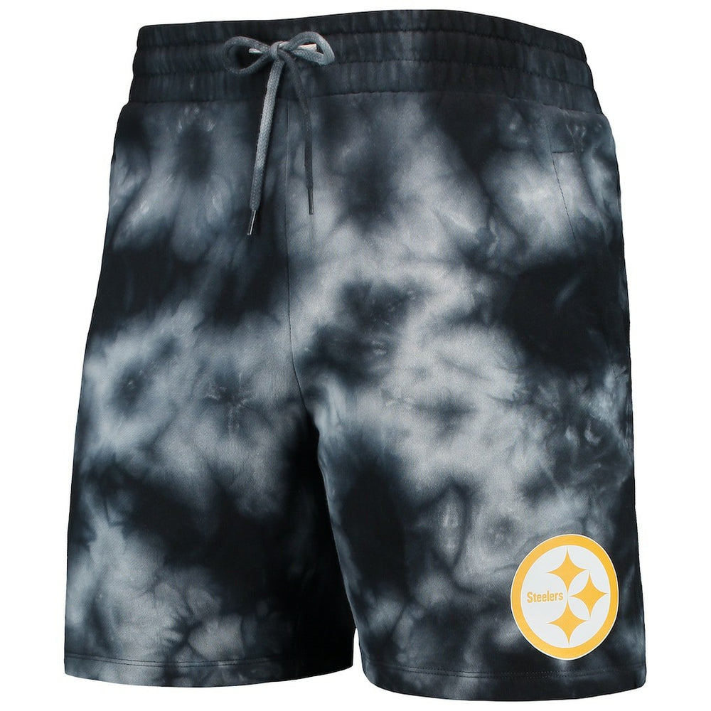 Pittsburgh Steelers New Era Tie-Dye Shorts - Black discount