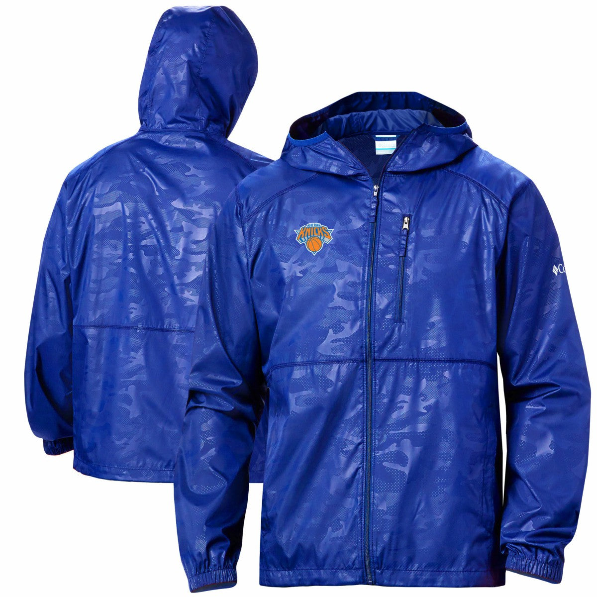 New York Knicks Camo Flash Forward Full-Zip Windbreaker Jacket - Blue for sale