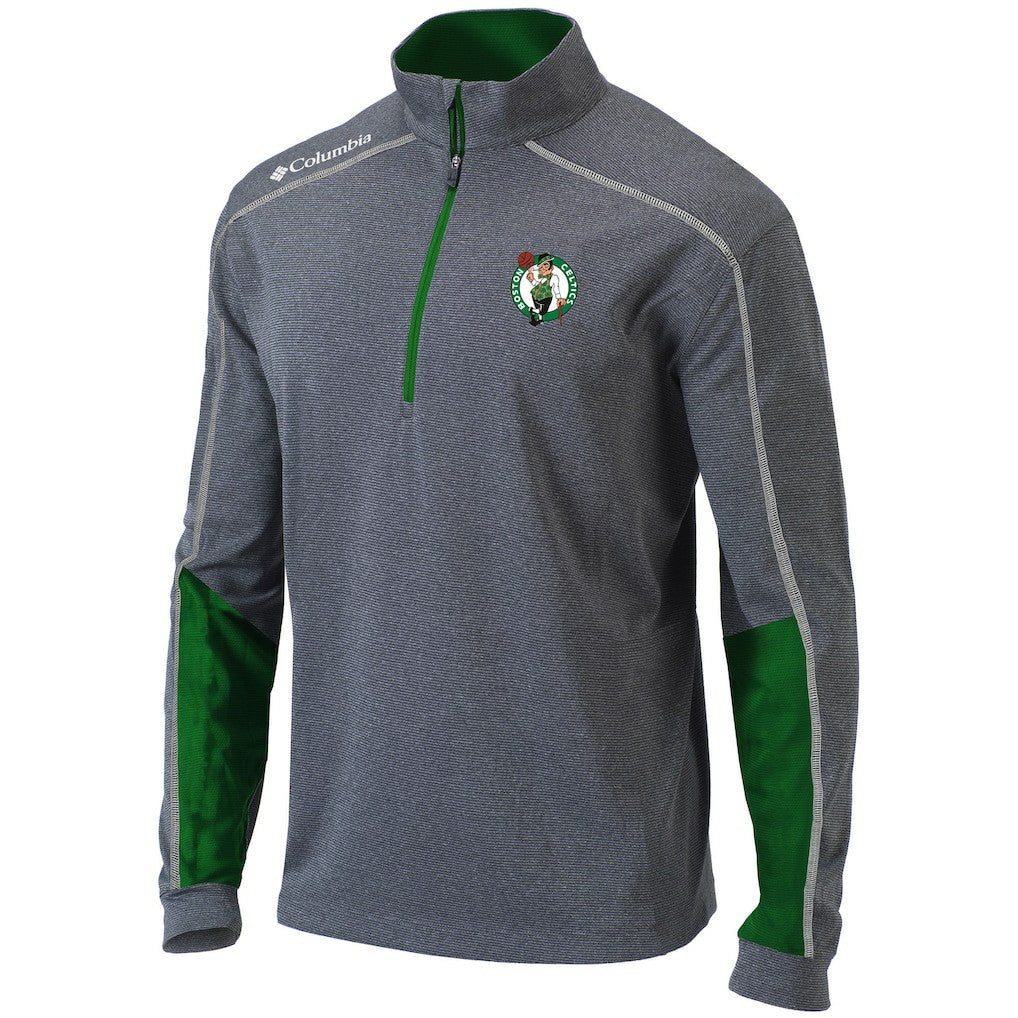 Boston Celtics Omni-Wick Shotgun 2.0 Quarter-Zip Pullover Top - Heathered Gray/Green sale