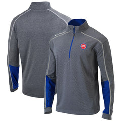 Detroit Pistons Omni-Wick Shotgun 2.0 Quarter-Zip Pullover Top sale - Heathered Gray/Blue cheap