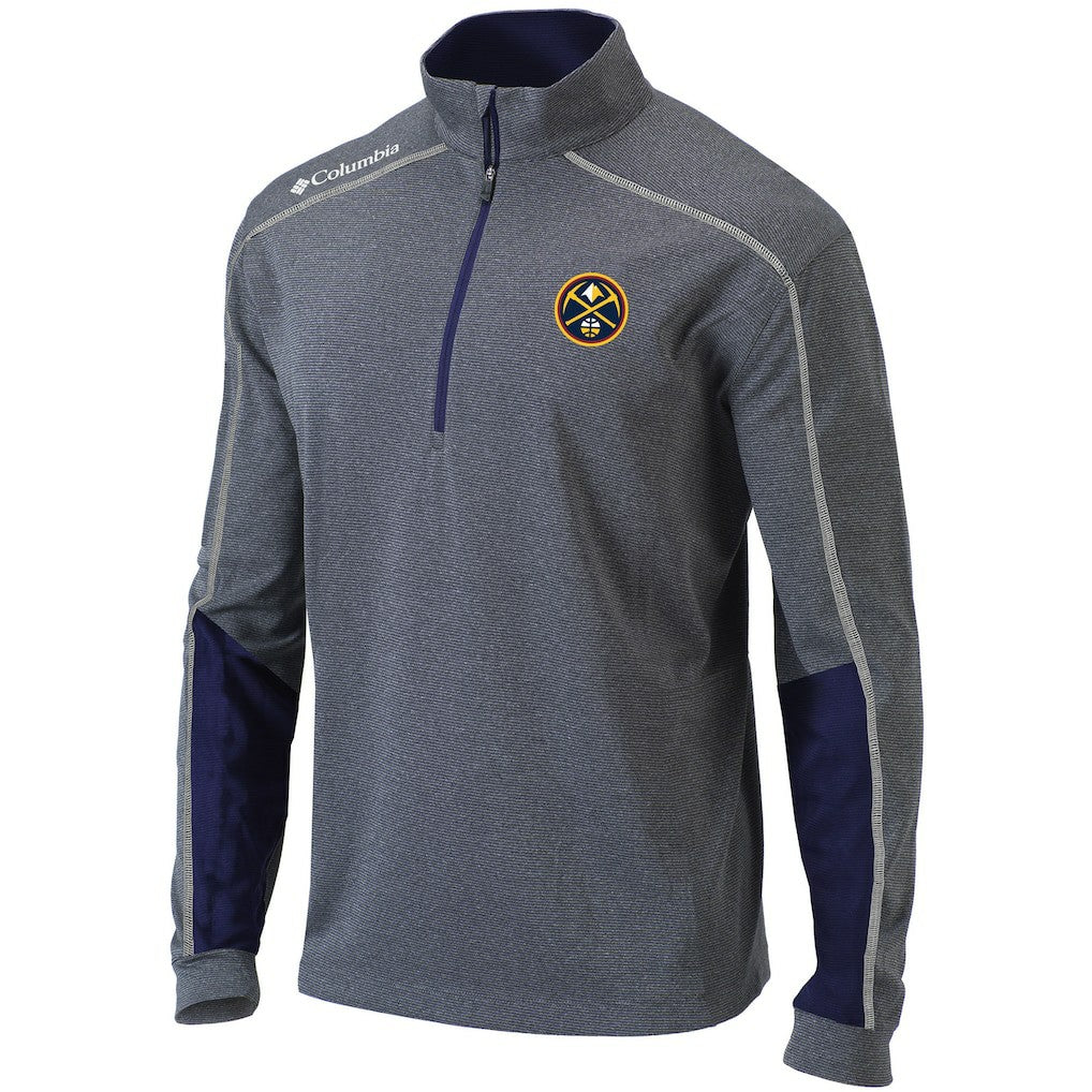 Denver Nuggets Omni-Wick Shotgun 2.0 Quarter-Zip Pullover Top sale - Heathered Gray/Navy cheap