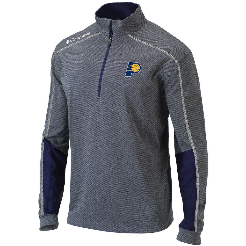 Indiana Pacers Omni-Wick Shotgun 2.0 Quarter-Zip Pullover Top - Heathered Gray/Navy on sale