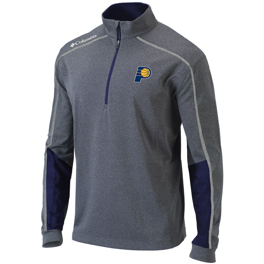 Indiana Pacers Omni-Wick Shotgun 2.0 Quarter-Zip Pullover Top - Heathered Gray/Navy on sale