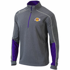 Los Angeles Lakers Omni-Wick Shotgun 2.0 Quarter-Zip Pullover Top - Heathered Gray/Purple sale