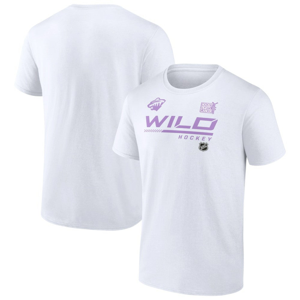 Minnesota Wild NHL Hockey Fights Cancer T-Shirt - White T-shirts
