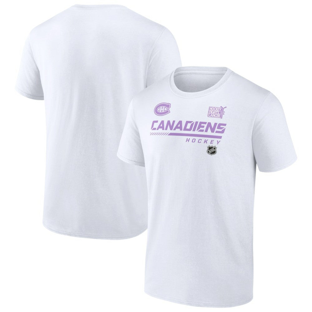 Montreal Canadiens NHL Hockey Fights Cancer T-Shirt - White T-shirts