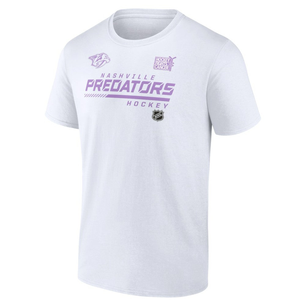 Nashville Predators NHL Hockey Fights Cancer T-Shirt - White T-shirts