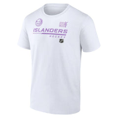 New York Islanders NHL Hockey Fights Cancer T-Shirt - White T-shirts