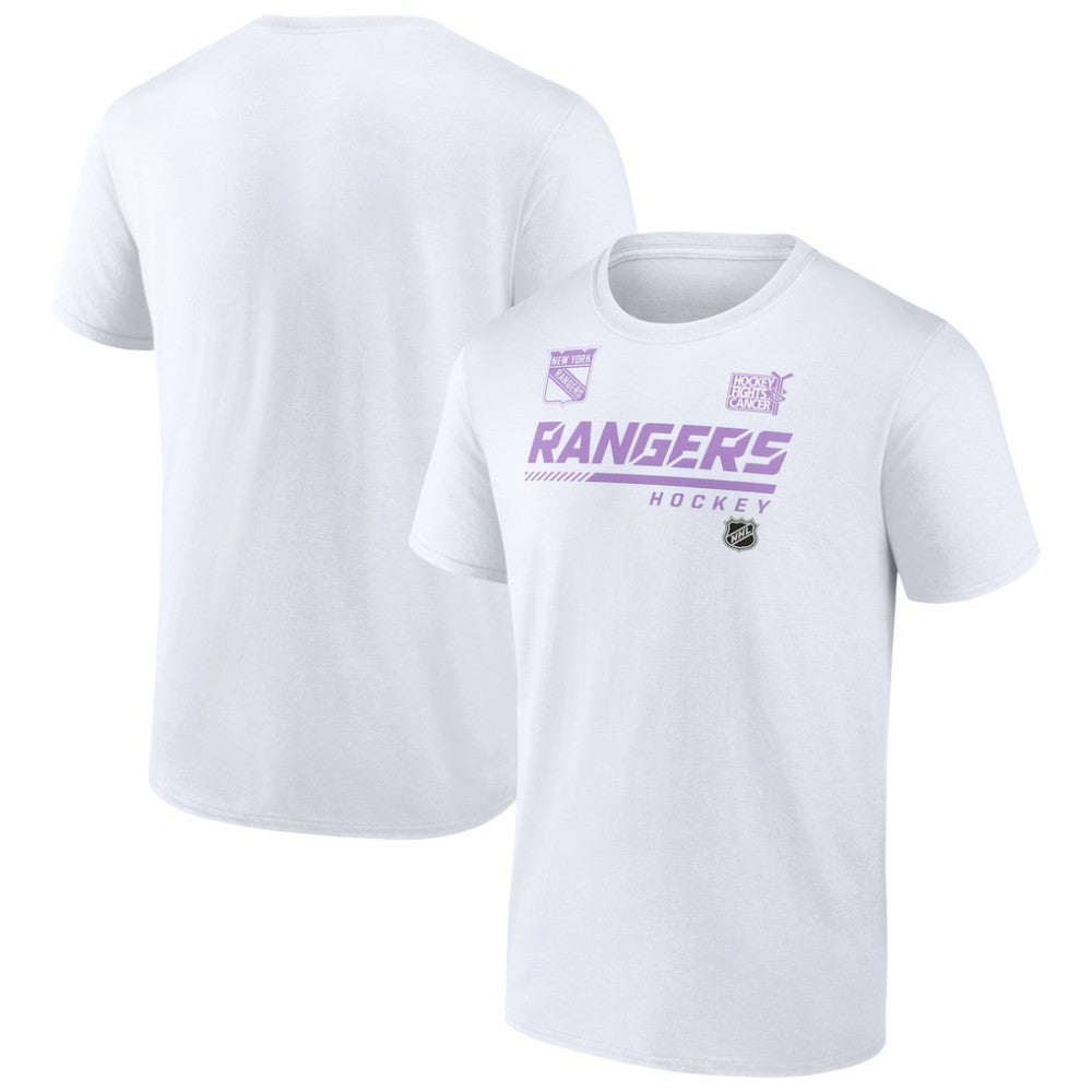 New York Rangers NHL Hockey Fights Cancer T-Shirt - White T-shirts