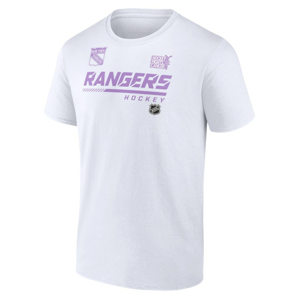 New York Rangers NHL Hockey Fights Cancer T-Shirt - White T-shirts