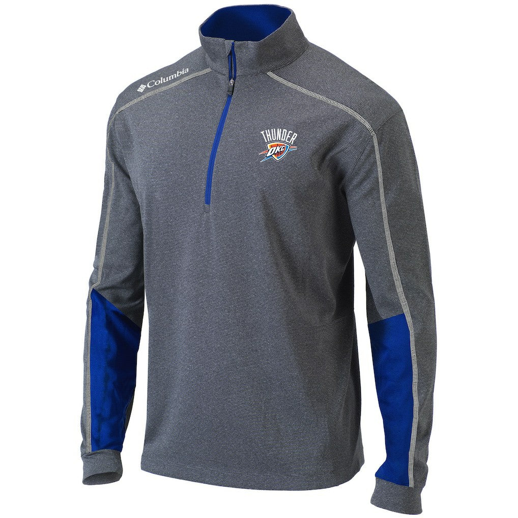 Oklahoma City Thunder Omni-Wick Shotgun 2.0 Quarter-Zip Pullover Top - Heathered Gray/Blue on sale