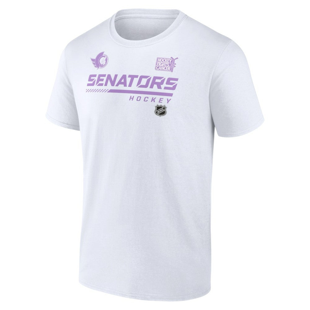 Ottawa Senators NHL Hockey Fights Cancer T-Shirt - White T-shirts