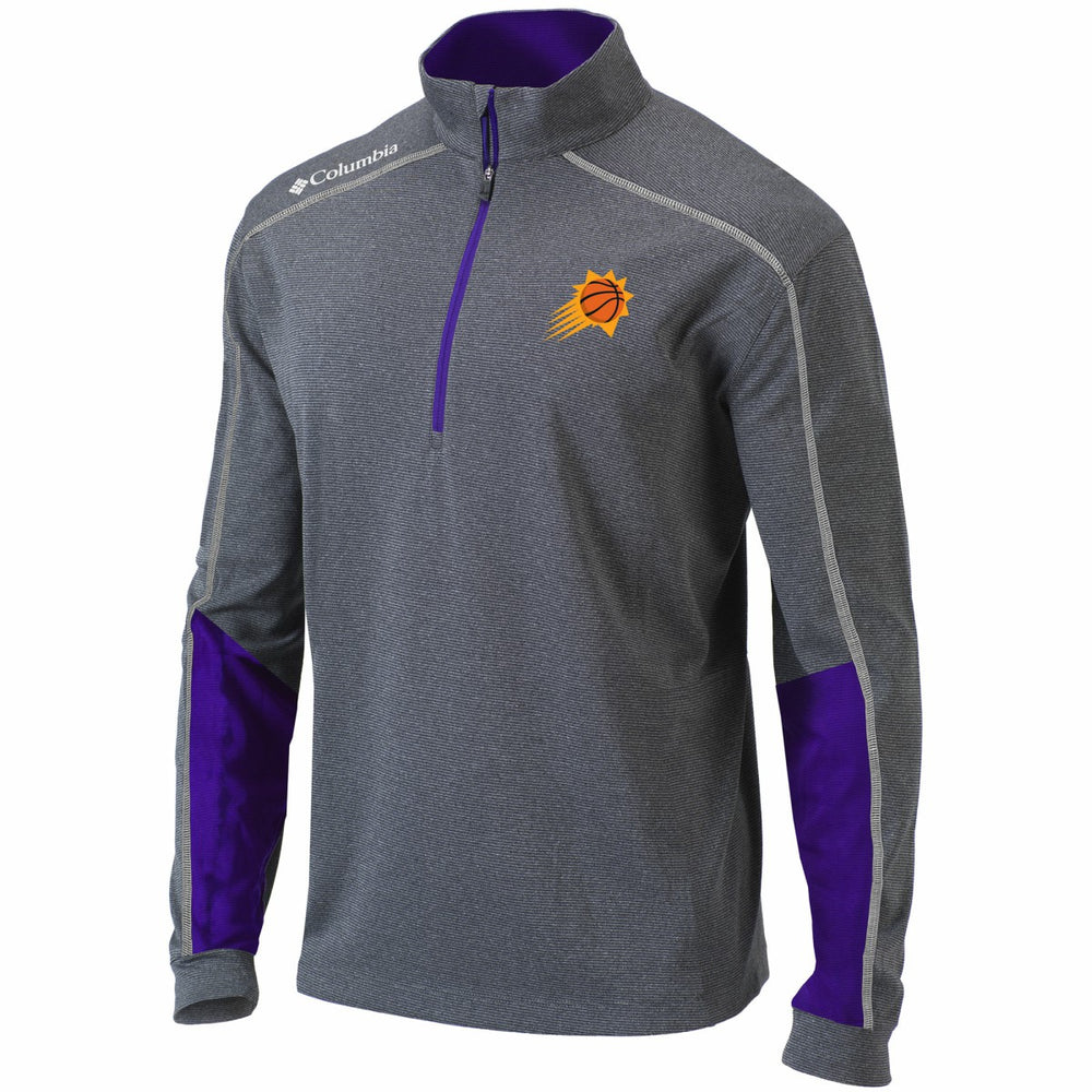 Phoenix Suns Omni-Wick Shotgun 2.0 Quarter-Zip Pullover Top - Heathered Gray/Purple for sale