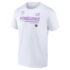 Pittsburgh Penguins NHL Hockey Fights Cancer T-Shirt - White T-shirts