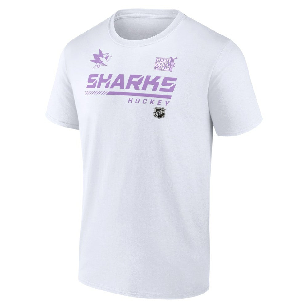 San Jose Sharks NHL Hockey Fights Cancer T-Shirt - White T-shirts
