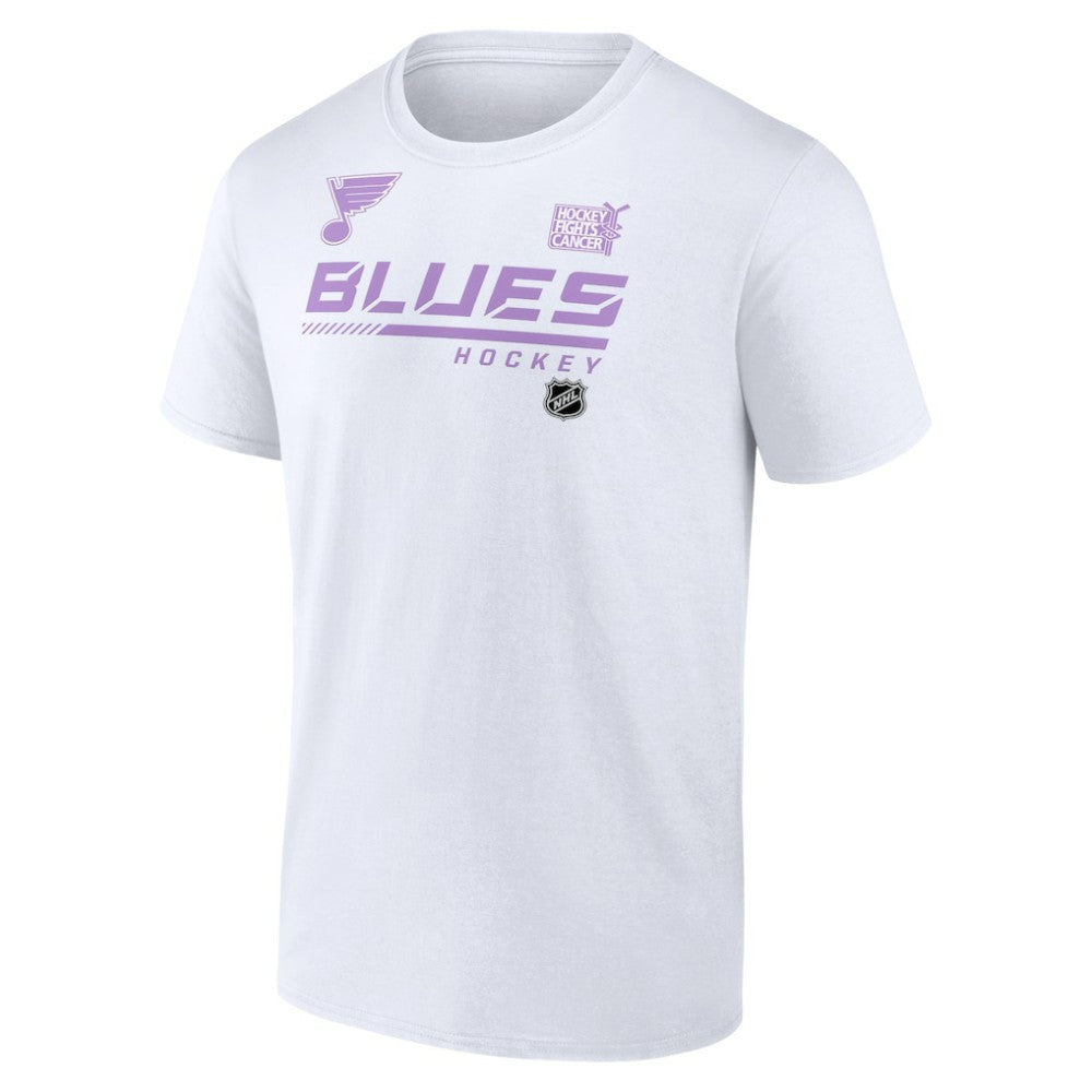 St. Louis Blues NHL Hockey Fights Cancer T-Shirt - White T-shirts