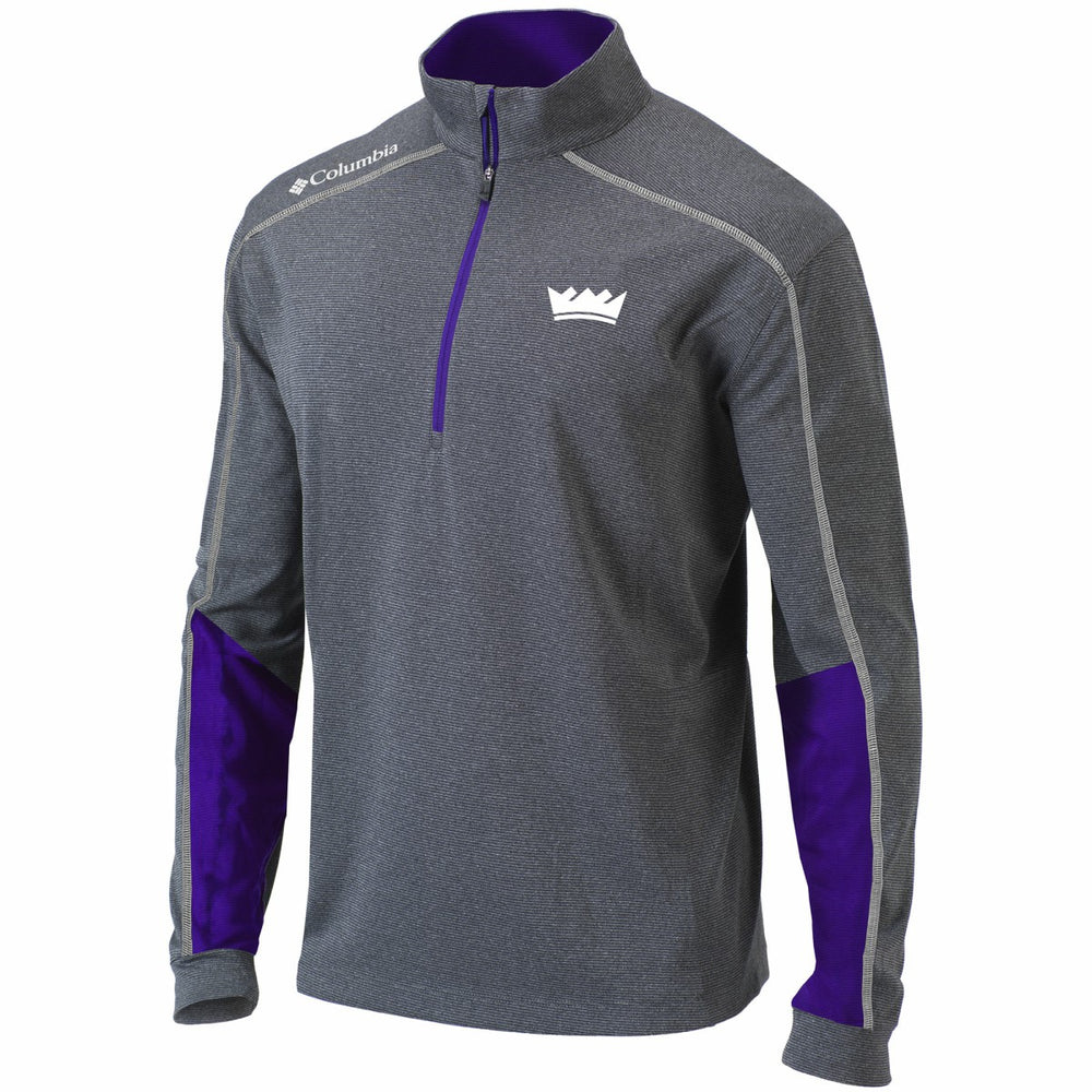 Sacramento Kings Omni-Wick Shotgun 2.0 Quarter-Zip Pullover Top - Heathered Gray/Purple on sale